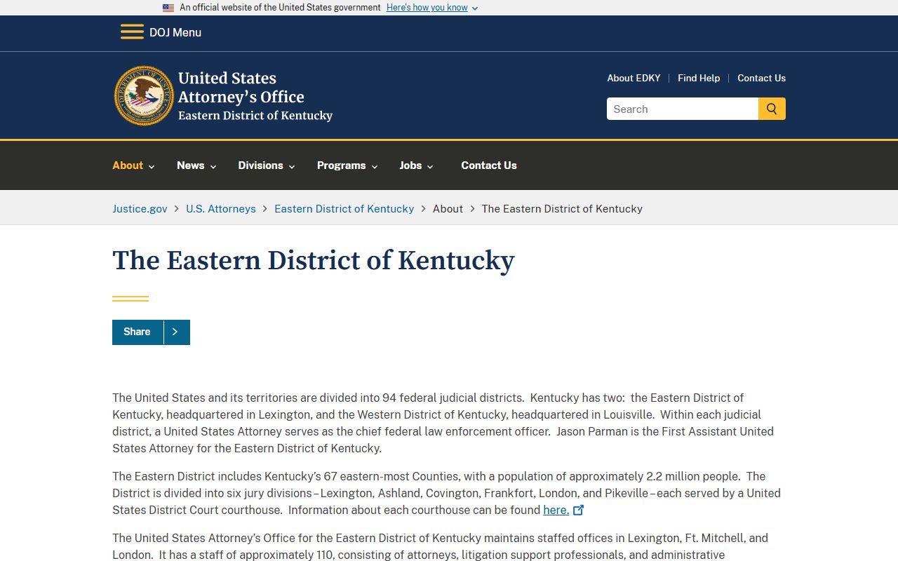 Pulaski County arrest records and court charges U.S. Attorney Eastern District