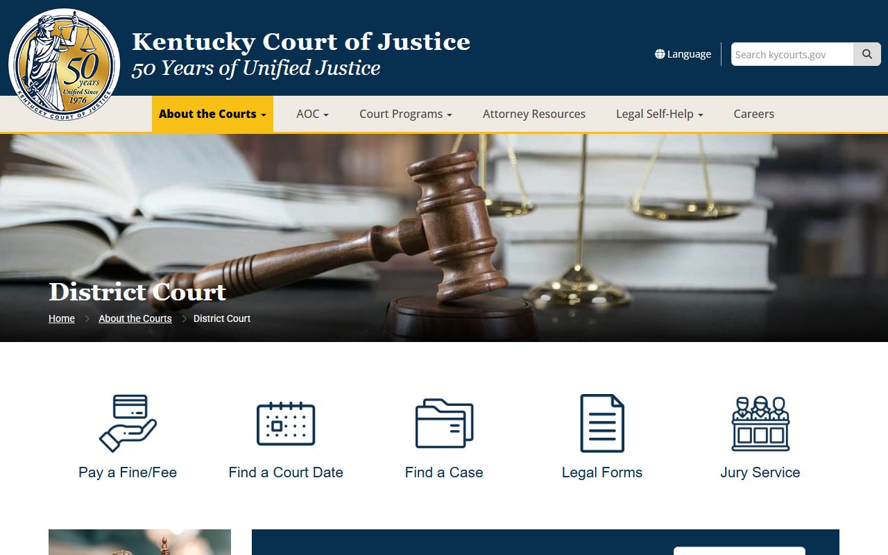 Pulaski County Circuit Court and District Court jurisdiction information