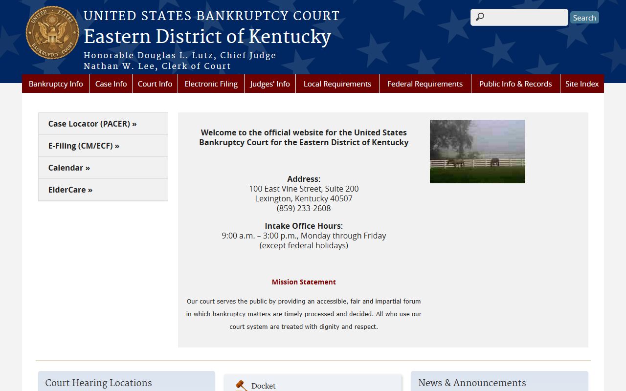 Pulaski County probate records Eastern District bankruptcy court