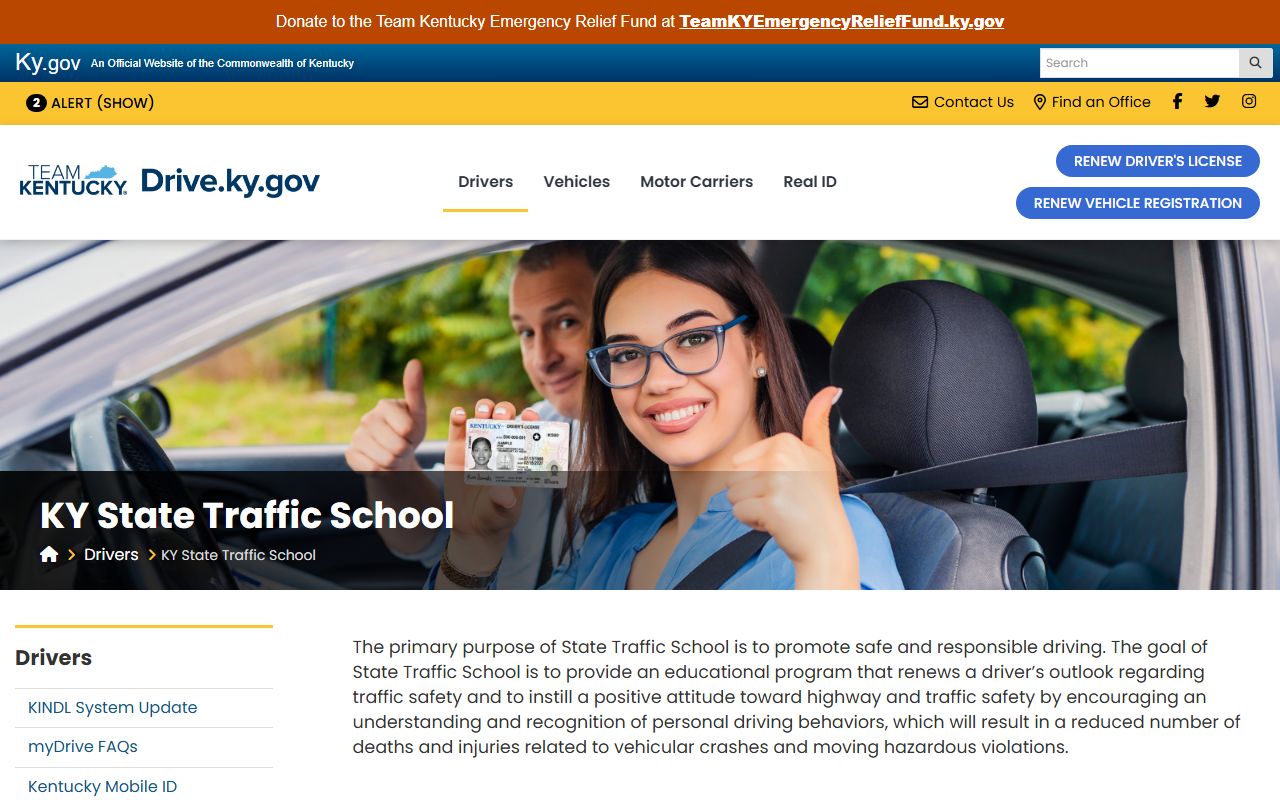 Pulaski County traffic court records Kentucky state traffic school